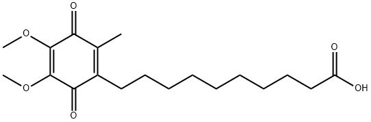 1,4-Cyclohexadiene-1-decanoic acid, 4,5-dimethoxy-2-methyl-3,6-dioxo- 구조식 이미지