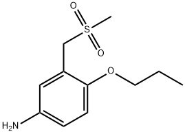 Benzenamine, 3-[(methylsulfonyl)methyl]-4-propoxy- Structure