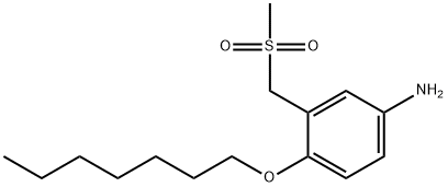 Benzenamine, 4-(heptyloxy)-3-[(methylsulfonyl)methyl]- 구조식 이미지