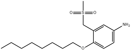Benzenamine, 3-[(methylsulfonyl)methyl]-4-(octyloxy)- 구조식 이미지
