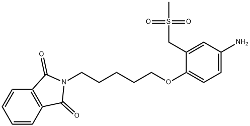 1H-Isoindole-1,3(2H)-dione, 2-[5-[4-amino-2-[(methylsulfonyl)methyl]phenoxy]pentyl]- 구조식 이미지