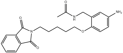 Acetamide, N-[[5-amino-2-[[5-(1,3-dihydro-1,3-dioxo-2H-isoindol-2-yl)pentyl]oxy]phenyl]methyl]- 구조식 이미지