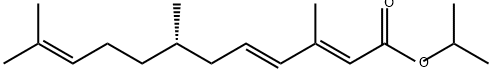 2,4,10-Dodecatrienoic acid, 3,7,11-trimethyl-, 1-methylethyl ester, [S-(E,E)]- (9CI) Structure