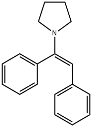 Pyrrolidine, 1-[(1E)-1,2-diphenylethenyl]- Structure
