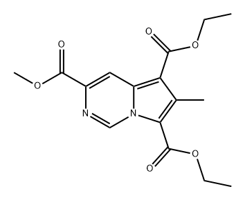 Pyrrolo[1,2-c]pyrimidine-3,5,7-tricarboxylic acid, 6-methyl-, 5,7-diethyl 3-methyl ester Structure