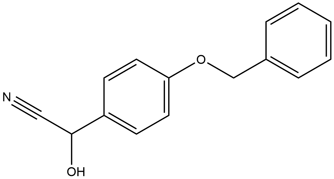 Benzeneacetonitrile, α-hydroxy-4-(phenylmethoxy)- 구조식 이미지