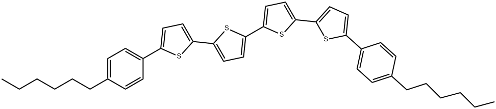 2,2':5',2'':5'',2'''-Quaterthiophene, 5,5'''-bis(4-hexylphenyl)- Structure