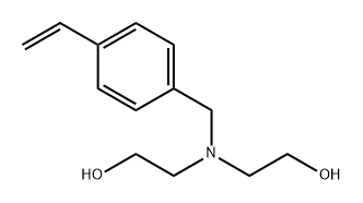 Ethanol, 2,2'-[[(4-ethenylphenyl)methyl]imino]bis- Structure