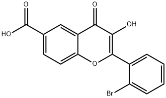 2-(2-bromophenyl)-3-hydroxy-4-oxo-4H-chromene-6-carboxylic acid Structure