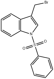 1H-Indole, 3-(bromomethyl)-1-(phenylsulfonyl)- Structure