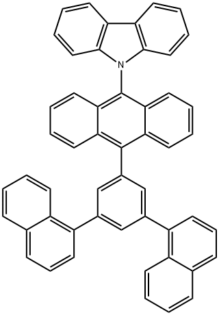 9H-Carbazole, 9-[10-(3,5-di-1-naphthalenylphenyl)-9-anthracenyl]- Structure