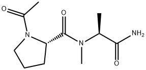 (S)-1-Acetyl-N-((S)-1-amino-1-oxopropan-2-yl)-N-methylpyrrolidine-2-carboxamide Structure