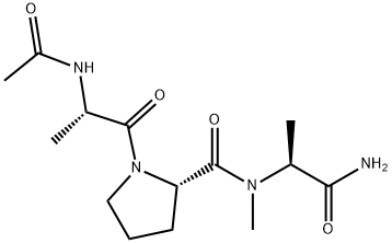 L-Alaninamide, N-acetyl-L-alanyl-L-prolyl-N-methyl- Structure