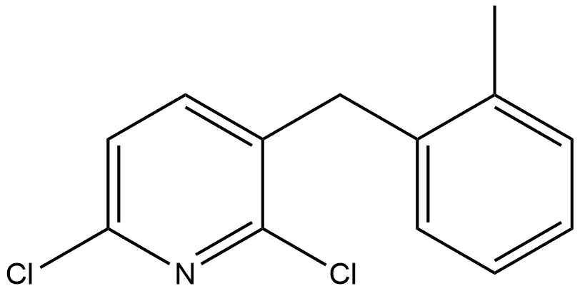 2,6-Dichloro-3-[(2-methylphenyl)methyl]pyridine Structure