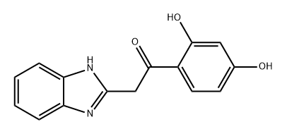 Ethanone, 2-(1H-benzimidazol-2-yl)-1-(2,4-dihydroxyphenyl)- Structure