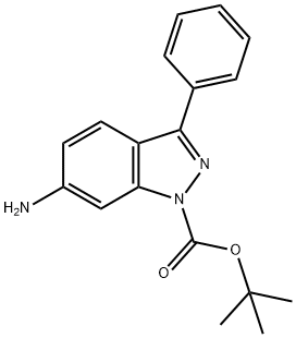 tert-butyl 6-amino-3-phenyl-1H-indazole-1-carboxylate 구조식 이미지