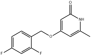 2(1H)-Pyridinone, 4-[(2,4-difluorophenyl)methoxy]-6-methyl- Structure