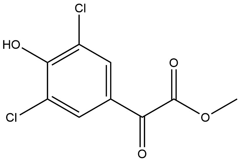 Benzeneacetic acid, 3,5-dichloro-4-hydroxy-α-oxo-, methyl ester Structure