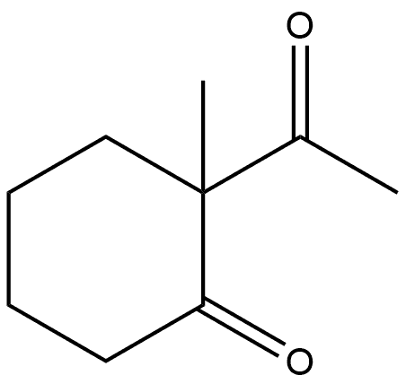 Cyclohexanone, 2-acetyl-2-methyl-, (-)- Structure