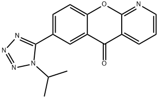 5H-[1]Benzopyrano[2,3-b]pyridin-5-one, 7-[1-(1-methylethyl)-1H-tetrazol-5-yl]- Structure