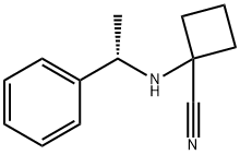 Cyclobutanecarbonitrile, 1-[[(1S)-1-phenylethyl]amino]- Structure