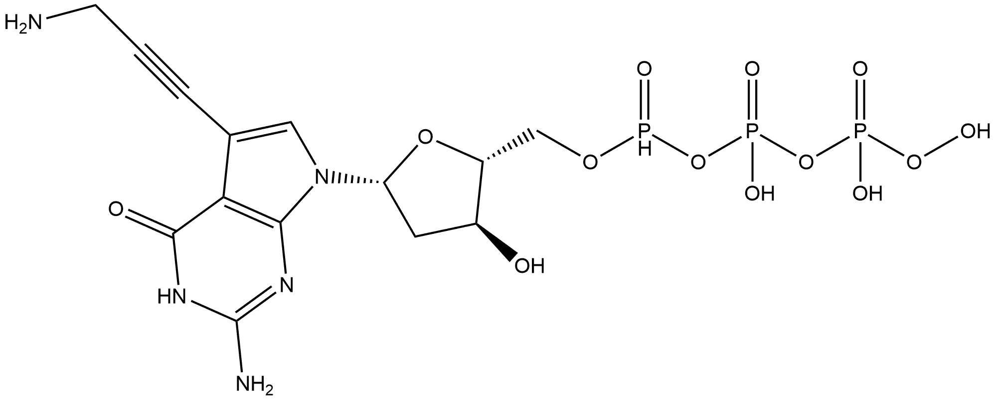 7-Ap-7-Deaza-dGTP·3Na 구조식 이미지