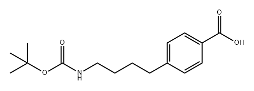 Benzoic acid, 4-[4-[[(1,1-dimethylethoxy)carbonyl]amino]butyl]- Structure