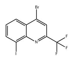 Quinoline, 4-bromo-8-iodo-2-(trifluoromethyl)- Structure