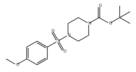 1-Piperazinecarboxylic acid, 4-[(4-methoxyphenyl)sulfonyl]-, 1,1-dimethylethyl ester Structure