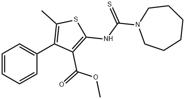 methyl 2-(azepane-1-carbothioamido)-5-methyl-4-phenylthiophene-3-carboxylate Structure