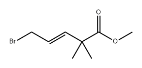 3-Pentenoic acid, 5-bromo-2,2-dimethyl-, methyl ester, (3E)- 구조식 이미지