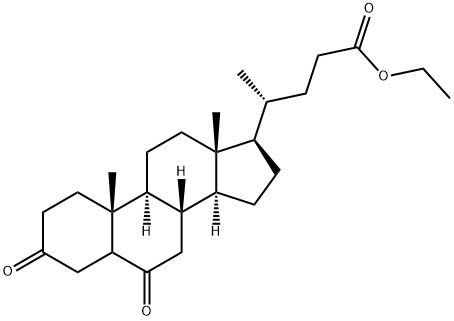 Cholan-24-oic acid, 3,6-dioxo-, ethyl ester (8CI) Structure