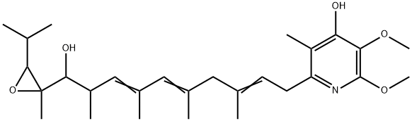 4-Pyridinol, 2-[10-hydroxy-3,5,7,9-tetramethyl-10-[2-methyl-3-(1-methylethyl)-2-oxiranyl]-2,5,7-decatrienyl]-5,6-dimethoxy-3-methyl- 구조식 이미지