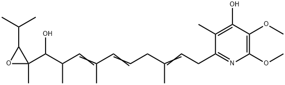 4-Pyridinol, 2-[10-hydroxy-3,7,9-trimethyl-10-[2-methyl-3-(1-methylethyl)-2-oxiranyl]-2,5,7-decatrienyl]-5,6-dimethoxy-3-methyl- Structure