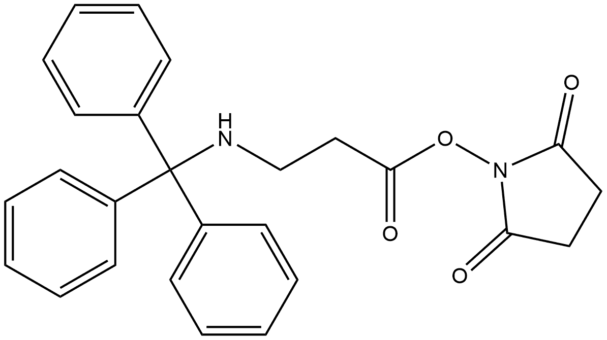 β-Alanine, N-(triphenylmethyl)-, 2,5-dioxo-1-pyrrolidinyl ester 구조식 이미지