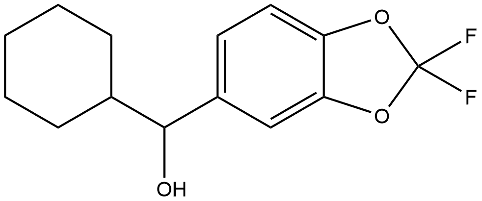 α-Cyclohexyl-2,2-difluoro-1,3-benzodioxole-5-methanol Structure