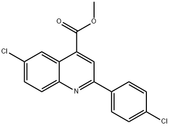 6-chloro-2-(4-chlorophenyl)quinoline-4-carboxy latemethyl Structure