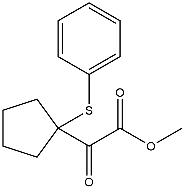 Cyclopentaneacetic acid, α-oxo-1-(phenylthio)-, methyl ester 구조식 이미지