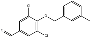 3,5-Dichloro-4-[(3-methylbenzyl)oxy]benzaldehyde Structure