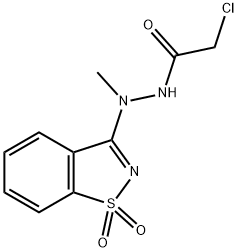 2-chloro-N''-(1,1-dioxido-1,2-benzothiazol-3-yl)-N''-methylacetohydrazide Structure