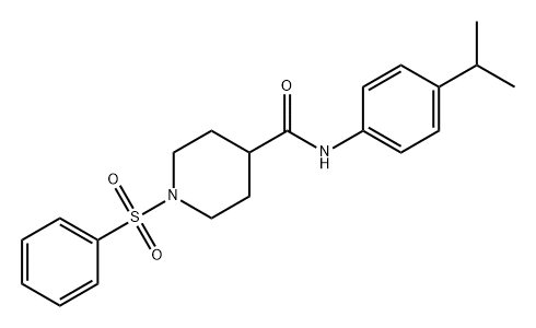 4-Piperidinecarboxamide, N-[4-(1-methylethyl)phenyl]-1-(phenylsulfonyl)- 구조식 이미지