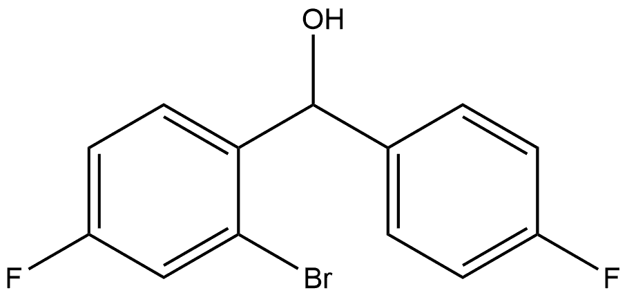 2-Bromo-4-fluoro-α-(4-fluorophenyl)benzenemethanol Structure