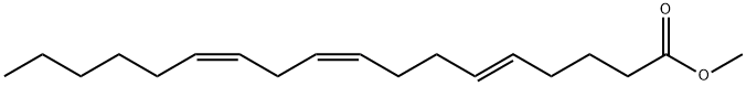 5,9,12-Octadecatrienoic acid, methyl ester, (5E,9Z,12Z)- Structure