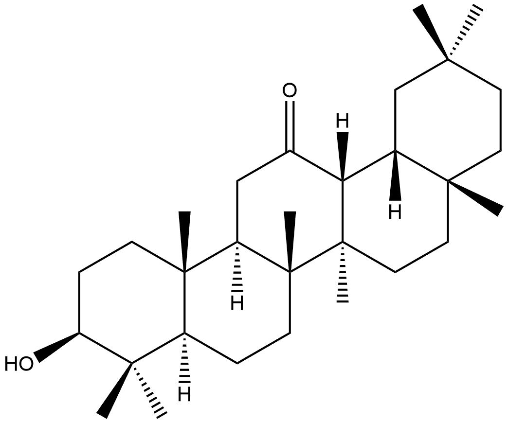 Oleanan-12-one, 3-hydroxy-, (3β)- Structure