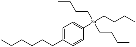 Stannane, tributyl(4-hexylphenyl)- Structure