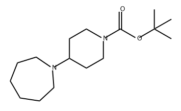 1-Piperidinecarboxylic acid, 4-(hexahydro-1H-azepin-1-yl)-, 1,1-dimethylethyl ester Structure