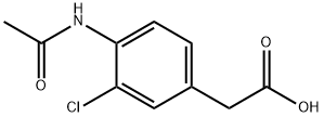 Benzeneacetic acid, 4-(acetylamino)-3-chloro- 구조식 이미지