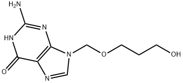 2-Amino-9-((3-hydroxypropoxy)methyl)-1H-purin-6(9H)-one Structure
