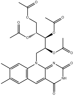 2,3,4,5-Tetra-O-acetyl 5-Deazariboflavin Structure