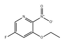 Pyridine, 3-ethoxy-5-fluoro-2-nitro- Structure